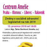 Centrum Amelie: on-line přednáška Změny v sociálně zdravotní legislativě na rok 2019